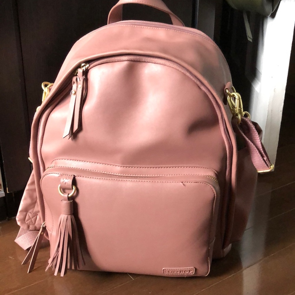 Skip Hop Greenwich mom backpack in blush colour